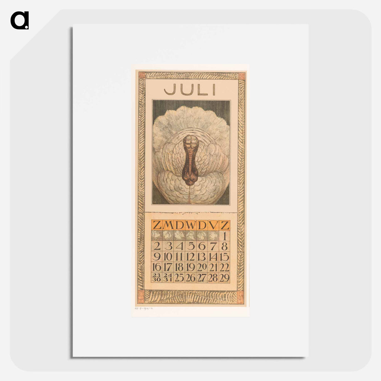 Calendar July with the calendar - Theo van Hoytema Poster.