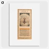 Calendar July with the calendar - Theo van Hoytema Poster.