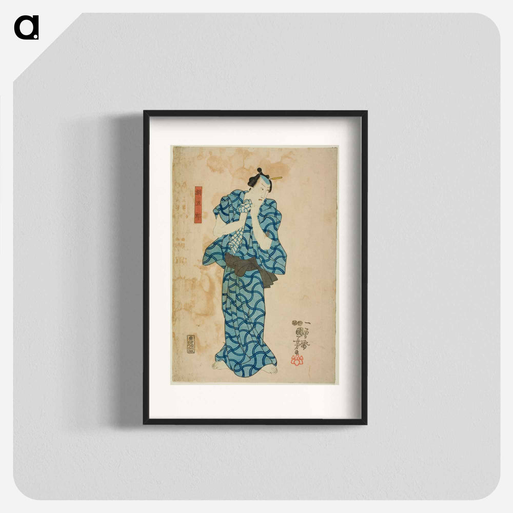 The actor Ichikawa Danjuro VIII as Tsunagoro - 歌川 国芳 Poster.