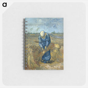 アートメモ帳-Peasant woman binding sheaves - フィンセント ファン ゴッホ Memo.