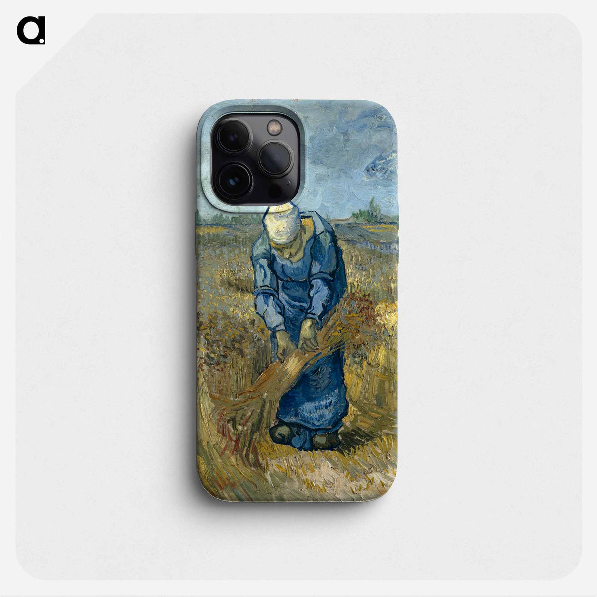 Peasant woman binding sheaves - Vincent van Gogh Phone Case.