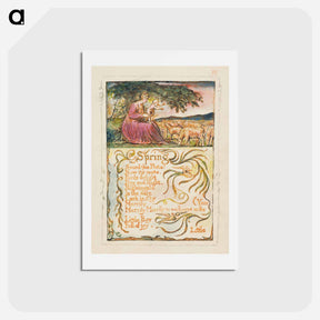 アートポストカード-Songs of Innocence and of Experience: Spring - ウィリアム ブレイク Postcard.