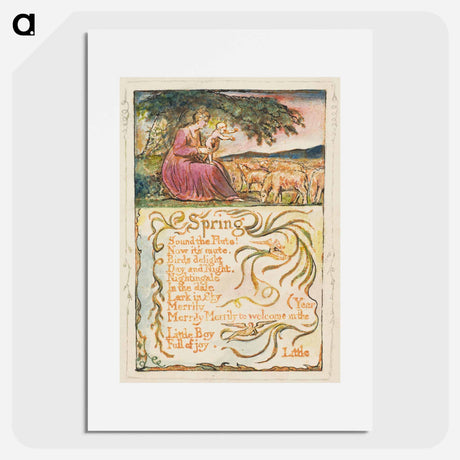 アートポスター-Songs of Innocence and of Experience: Spring - ウィリアム ブレイク Poster.