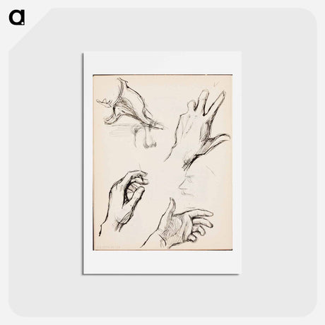 アートポストカード-(unknown) part of a sketchbook - アルバート エーデルフェルト Postcard.