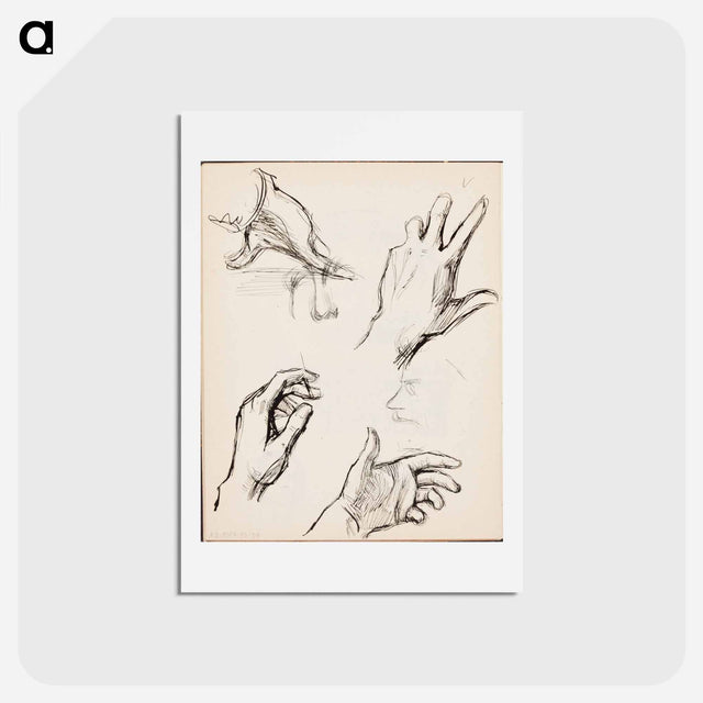 アートポストカード-(unknown) part of a sketchbook - アルバート エーデルフェルト Postcard.