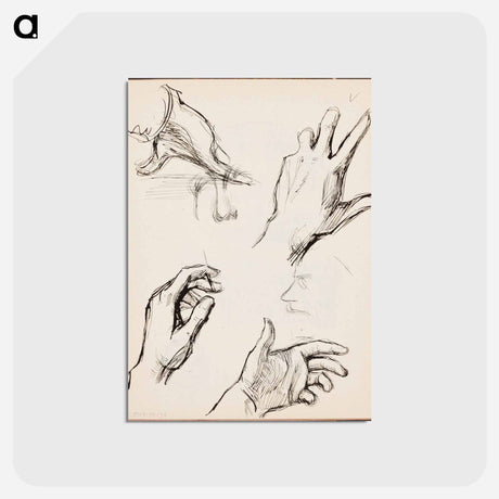 アートポストカード-(unknown) part of a sketchbook - アルバート エーデルフェルト Postcard.