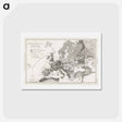 アートポストカード-Geology, The Principal Features of Europe Geological - アンティーク地図 Postcard.