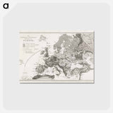 アートポストカード-Geology, The Principal Features of Europe Geological - アンティーク地図 Postcard.