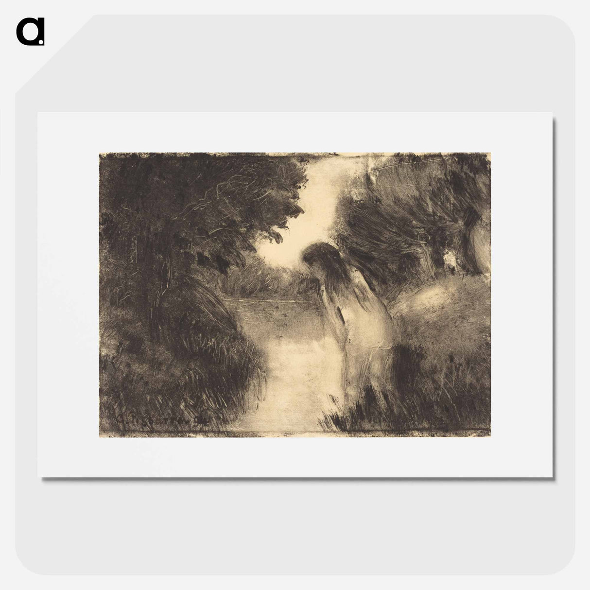 A Bather - カミーユ ピサロ Poster.