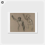 アートポストカード-Study of a Singer - エドガー ドガ Postcard.