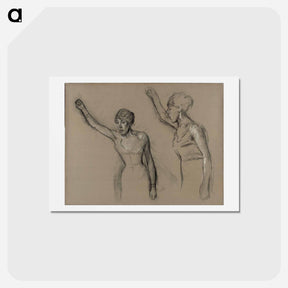 アートポストカード-Study of a Singer - エドガー ドガ Postcard.