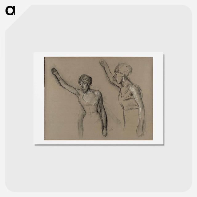 アートポストカード-Study of a Singer - エドガー ドガ Postcard.