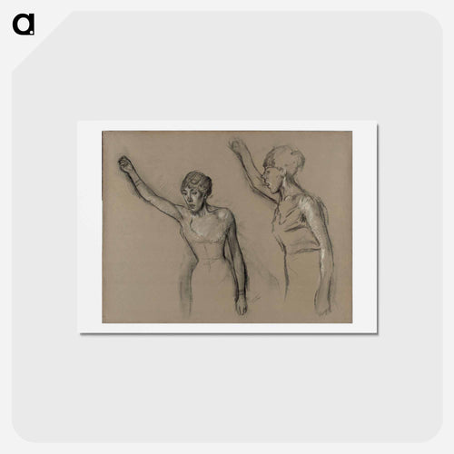 Study of a Singer - エドガー ドガ Postcard.