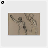 アートポストカード-Study of a Singer - エドガー ドガ Postcard.