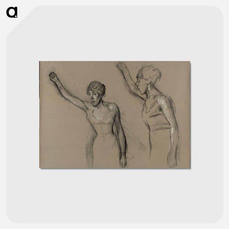 アートポストカード-Study of a Singer - エドガー ドガ Postcard.