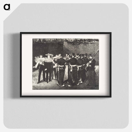 アートポスター-The Execution of the Emperor Maximilian - エドゥアール マネ Poster.