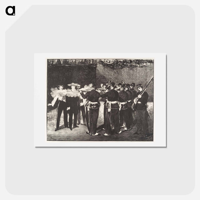 アートポストカード-The Execution of the Emperor Maximilian - エドゥアール マネ Postcard.