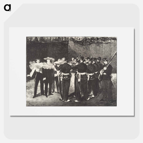 アートポスター-The Execution of the Emperor Maximilian - エドゥアール マネ Poster.