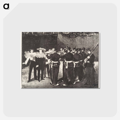 アートポストカード-The Execution of the Emperor Maximilian - エドゥアール マネ Postcard.