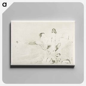 アートパネル-Women Bathing - エドヴァルド ムンク Canvas.