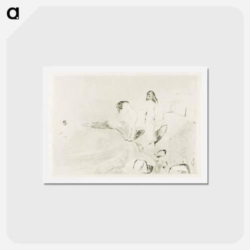 Women Bathing - エドヴァルド ムンク Postcard.