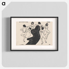 アートポスター-Nudes Dancing around a Shadow - エルンスト ルートヴィヒ キルヒナー Poster.
