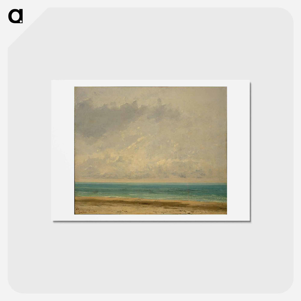 アートポストカード-Calm Sea - ギュスターヴ クールベ Postcard.