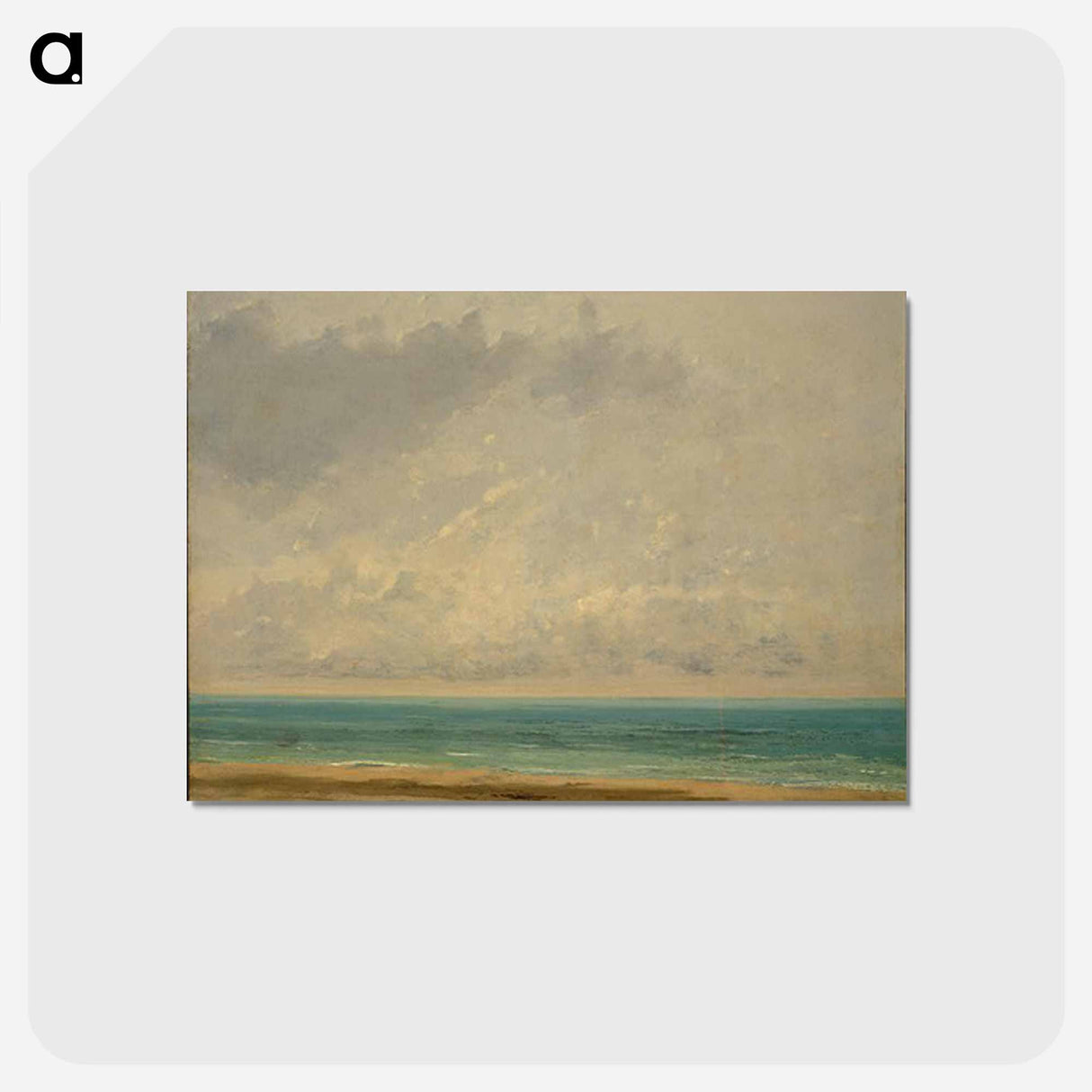 アートポストカード-Calm Sea - ギュスターヴ クールベ Postcard.