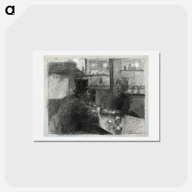 アートポストカード-Bar of the Café of the rue de Rome - アンリ ド トゥールーズ ロートレック Postcard.