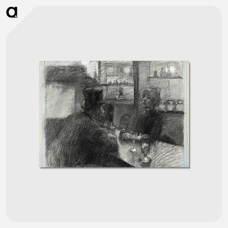 アートポストカード-Bar of the Café of the rue de Rome - アンリ ド トゥールーズ ロートレック Postcard.