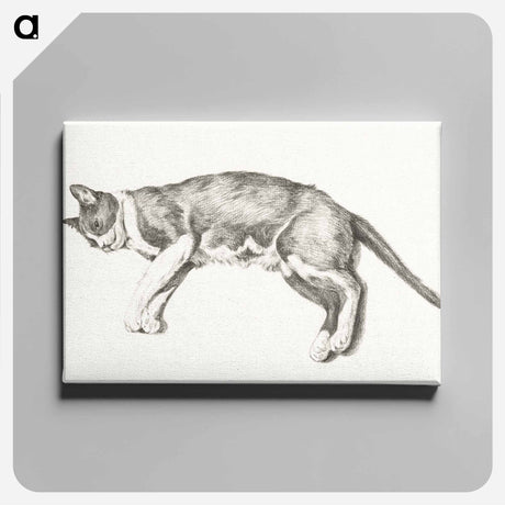 アートパネル-Sketch of a lying cat - ジャン ベルナール Canvas.