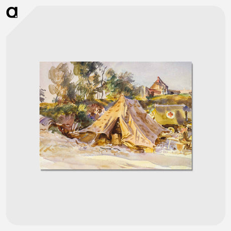 アートポストカード-Camp with Ambulance - ジョン シンガー サージェント Postcard.