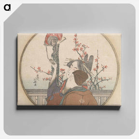 アートパネル-A comparison of Genroku poems and shells - 葛飾 北斎 Canvas.