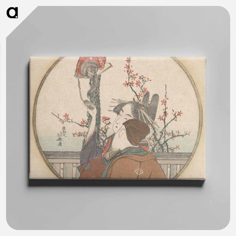 アートパネル-A comparison of Genroku poems and shells - 葛飾 北斎 Canvas.