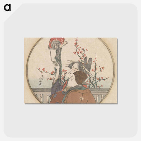 アートポストカード-A comparison of Genroku poems and shells - 葛飾 北斎 Postcard.