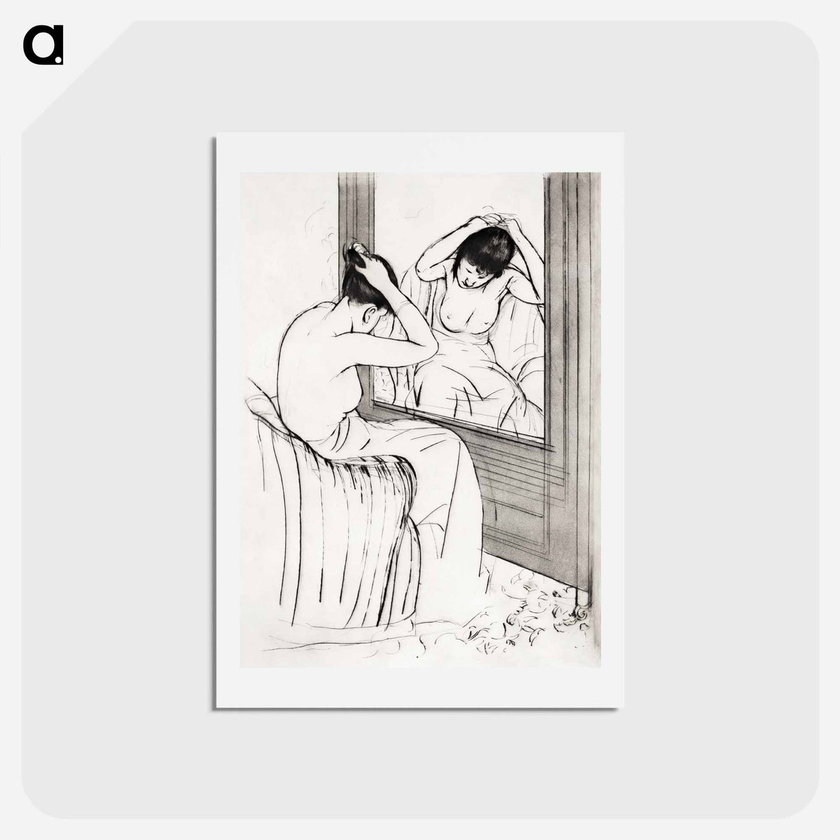 アートポストカード-The Coiffure - メアリー カサット Postcard.