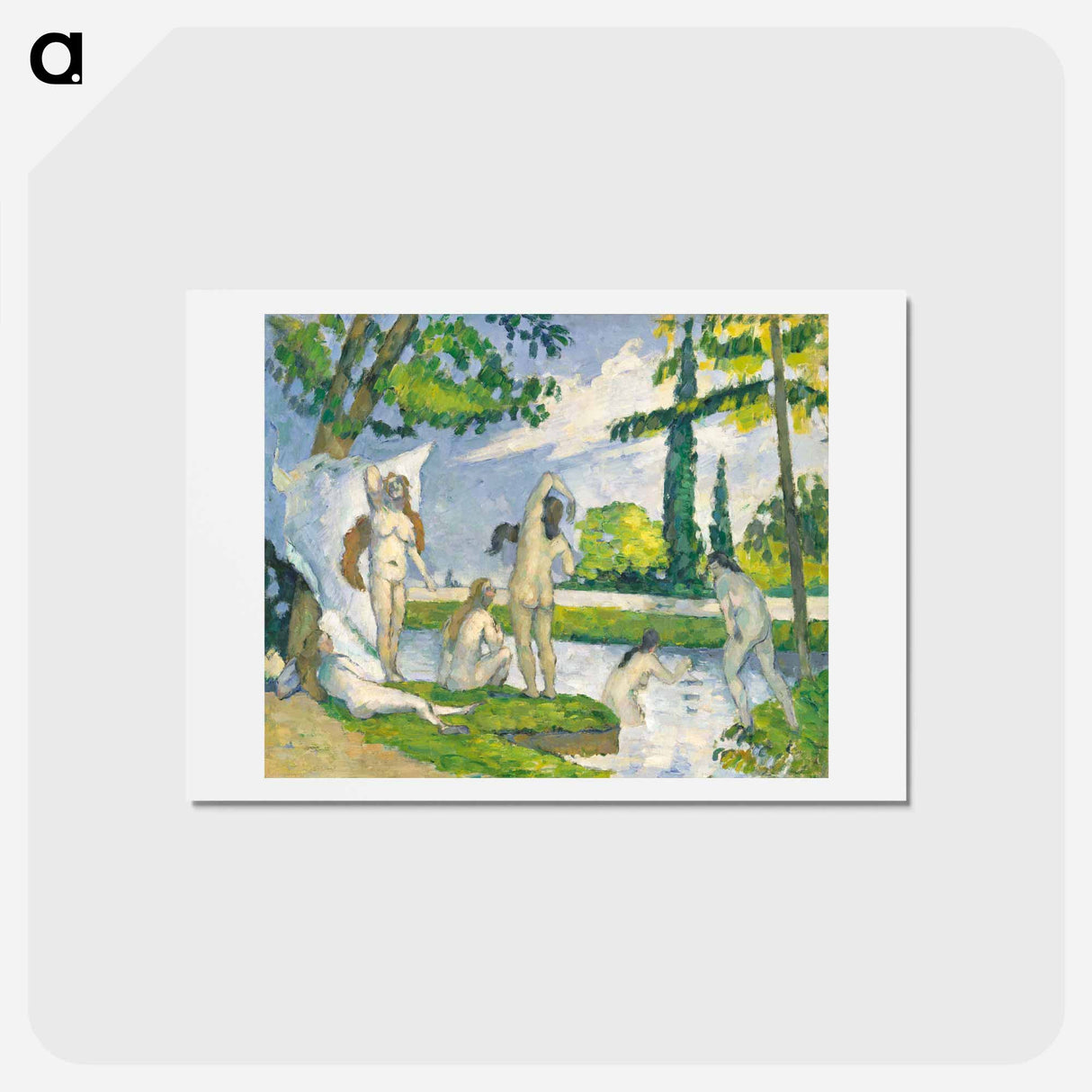 アートポストカード-Bathers - ポール セザンヌ Postcard.