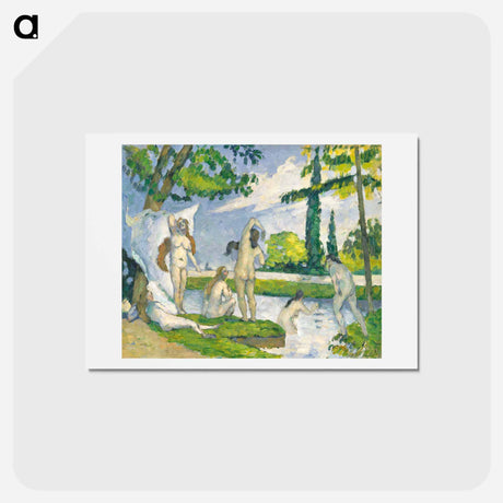 アートポストカード-Bathers - ポール セザンヌ Postcard.