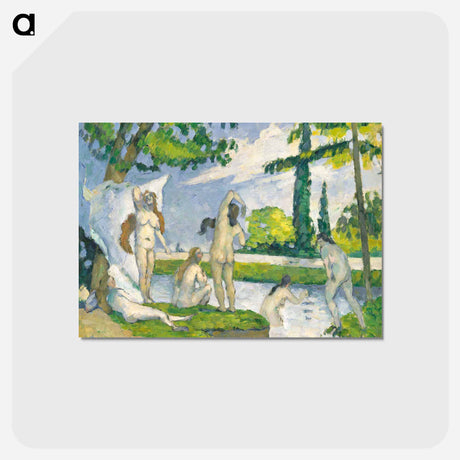 アートポストカード-Bathers - ポール セザンヌ Postcard.