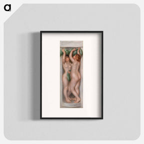 アートポスター-Caryatids (Cariatides) - ピエール オーギュスト ルノワール Poster.