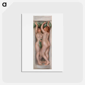 アートポストカード-Caryatids (Cariatides) - ピエール オーギュスト ルノワール Postcard.