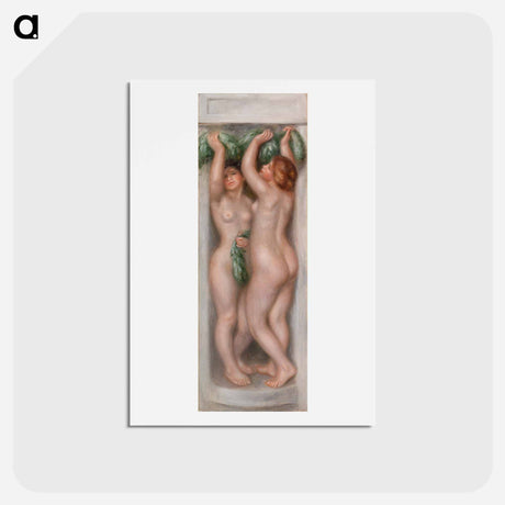 アートポストカード-Caryatids (Cariatides) - ピエール オーギュスト ルノワール Postcard.