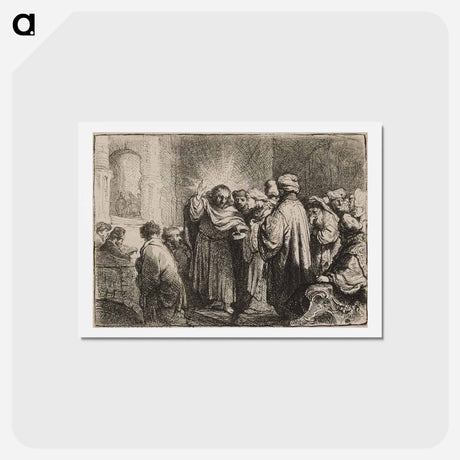 アートポストカード-The Tribute Money - レンブラント ファン レイン Postcard.