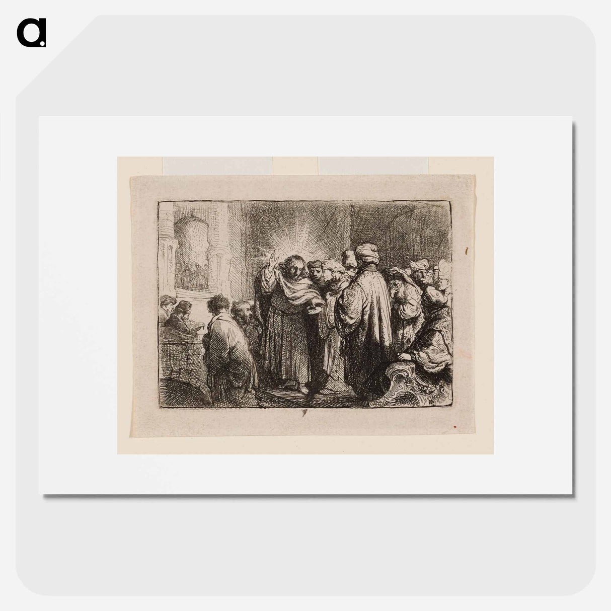 The Tribute Money - Rembrandt van Rijn Poster.