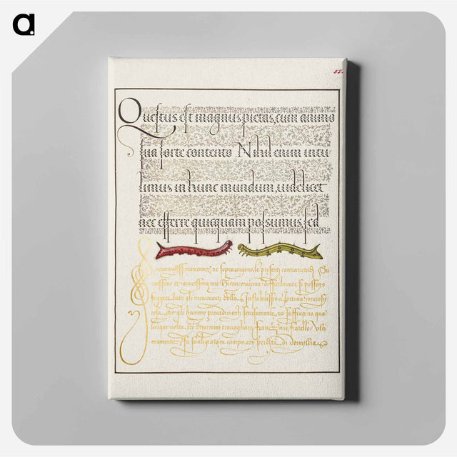 アートパネル-Caterpillars from Mira Calligraphiae Monumenta
 - 書道のお手本 Canvas.