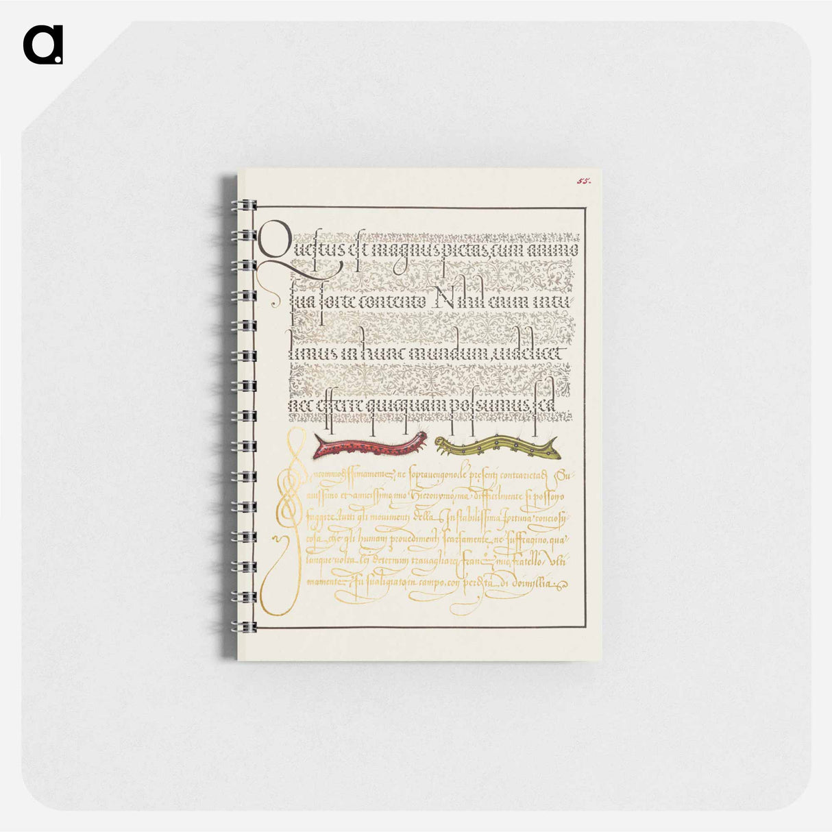 アートメモ帳-Caterpillars from Mira Calligraphiae Monumenta
 - 書道のお手本 Memo.