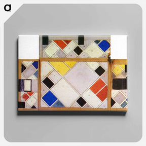 アートパネル-Color design for walls and ceiling of the Ciné dancing in the Aubette - テオ ファン ドゥースブルフ Canvas.