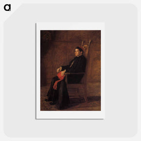 アートポストカード-Portrait of Sebastiano Cardinal Martinelli - トーマス エイキンズ Postcard.