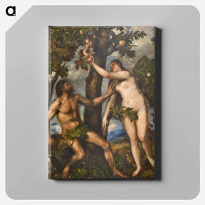 アートパネル-The Fall of Man - ティツィアーノ ヴェチェッリオ Canvas.