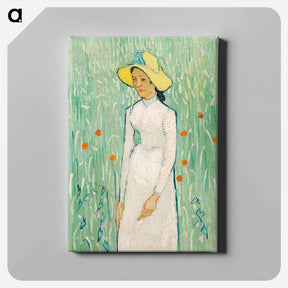 アートパネル-Girl in White - フィンセント ファン ゴッホ Canvas.